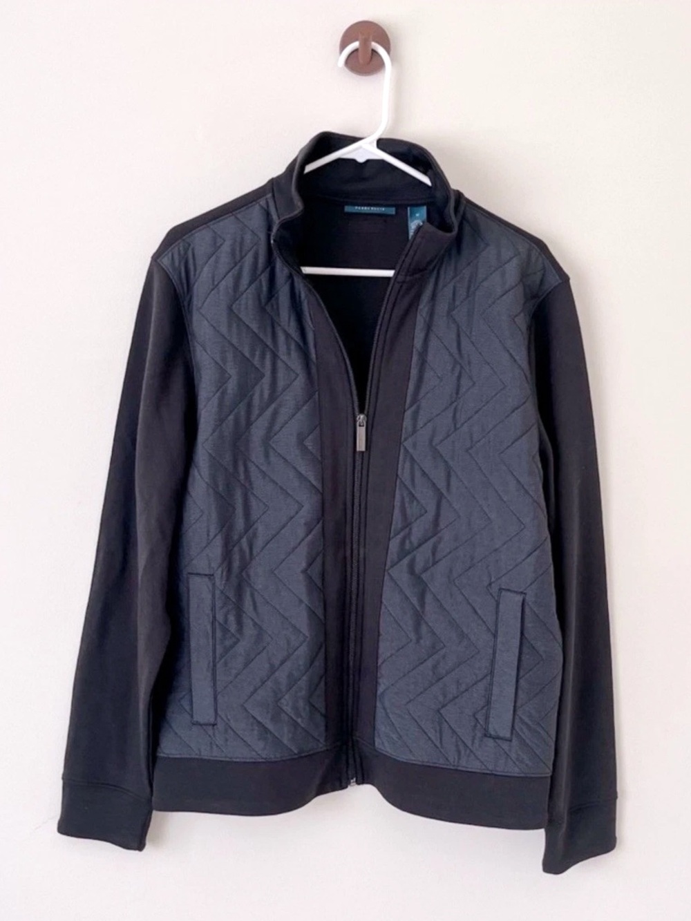 NWT ~ PERRY ELLIS Lightweight Hybrid Quilted Jacket Black Zip Up Women’s Medium